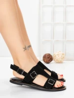 Sandale Dama cu Talpa Joasa 5SY35 BLACK | MEI