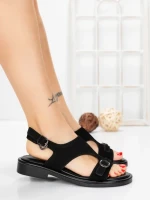 Sandale Dama cu Talpa Joasa 5SY36 BLACK | MEI