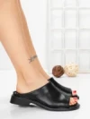 Papuci Dama cu Talpa Joasa 5SY37 BLACK | MEI