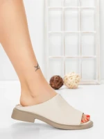 Papuci Dama cu Talpa Joasa 5SY37 BEIGE | MEI