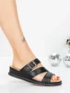 Papuci Dama cu Talpa Joasa 5GS26 BLACK | MEI