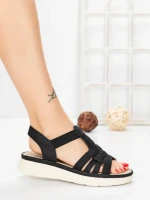 Sandale Dama cu Talpa Joasa 5GS27 BLACK | MEI