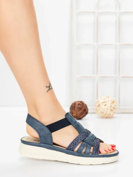 Sandale Dama cu Talpa Joasa 5GS27 BLUE | MEI