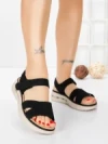 Sandale Dama cu Talpa Joasa 5GS28 BLACK | MEI