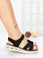 Sandale Dama cu Talpa Joasa 5GS28 BLACK | MEI