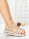 Sandale Dama cu Talpa Joasa 5GS28 BEIGE | MEI