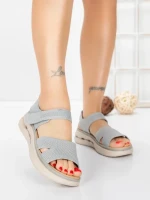 Sandale Dama cu Talpa Joasa 5GS28 GREY | MEI