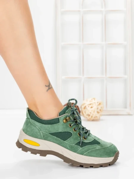Pantofi Casual Dama din piele naturala K22112 GREEN | BERLINER