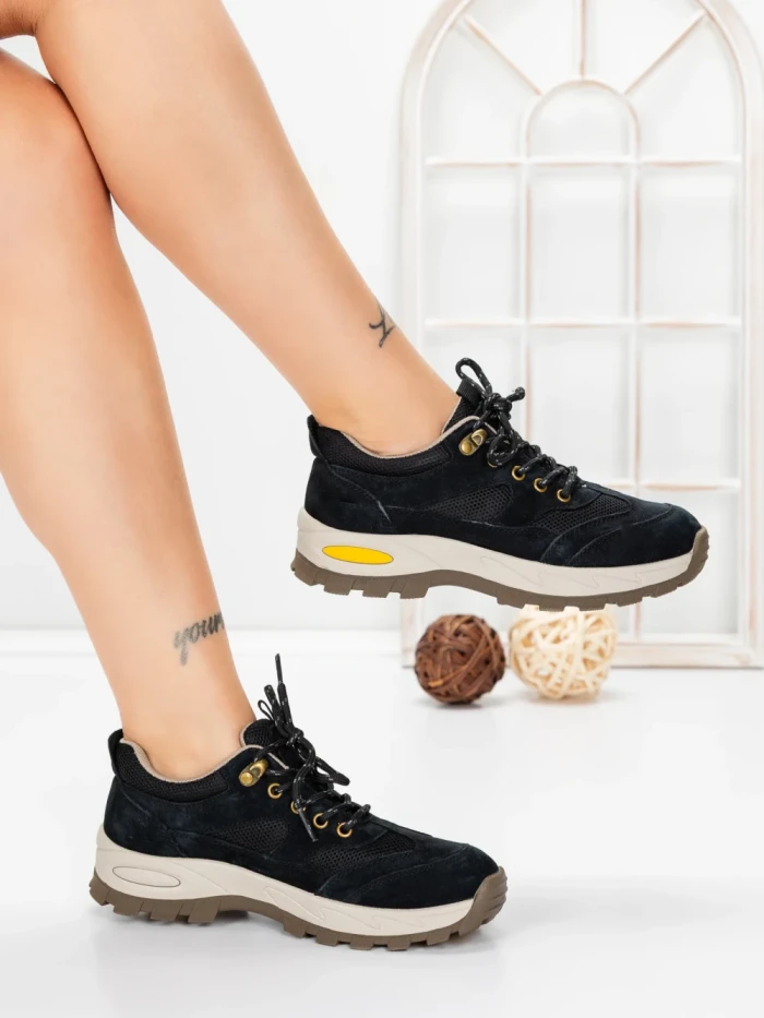 Pantofi Casual Dama din piele naturala K22112 BLACK | BERLINER