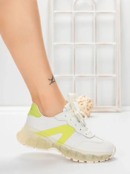 Pantofi Sport Dama din piele naturala 2382-3 GREEN | FRANCO GERARDO