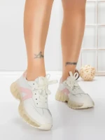 Pantofi Sport Dama din piele naturala 2382-3 PINK | FRANCO GERARDO