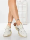 Pantofi Sport Dama din piele naturala 2382-3 SILVER | FRANCO GERARDO