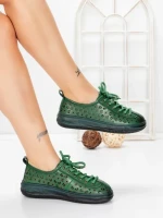 Pantofi Casual Dama din piele naturala 98088 GREEN | FORMAZIONE