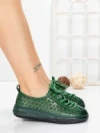 Pantofi Casual Dama din piele naturala 98088 GREEN | FORMAZIONE