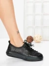 Pantofi Casual Dama din piele naturala 98088 BLACK | FORMAZIONE