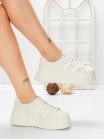 Pantofi Sport Dama din piele naturala P58023 WHITE | BERLINER