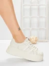 Pantofi Sport Dama din piele naturala P58023 WHITE | BERLINER