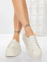 Pantofi Sport Dama din piele naturala P58023 WHITE | BERLINER