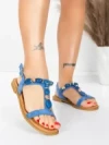 Sandale Dama cu Talpa Joasa 5WH70 BLUE | MEI