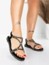 Sandale Dama cu Talpa Joasa 5WH73 BLACK | MEI