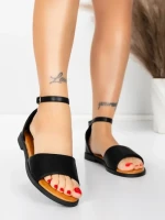 Sandale Dama cu Talpa Joasa 5PT22 BLACK | MEI