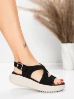 Sandale Dama cu Platforma 5GS38 BLACK | MEI