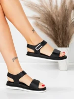 Sandale Dama cu Talpa Joasa 5GS58 BLACK | MEI