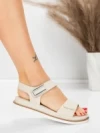 Sandale Dama cu Talpa Joasa 5GS58 BEIGE | MEI