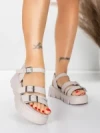 Sandale Dama cu Talpa Joasa 5HXS68 PINK | MEI