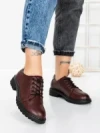 Pantofi Casual Dama din piele naturala 3218Q03 WINE | FORMAZIONE