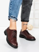 Pantofi Casual Dama din piele naturala 3218Q03 WINE | FORMAZIONE