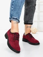 Pantofi Casual Dama din piele naturala 3218H01 WINE | FORMAZIONE