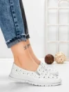 Balerini Dama din piele naturala K242-4 WHITE | GALLOP