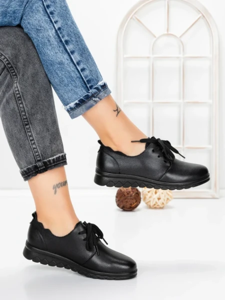 Pantofi Casual Dama din piele naturala 231151 BLACK | GALLOP
