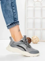 Pantofi Sport Dama din piele naturala 66916-5 GREY | STEPHANO