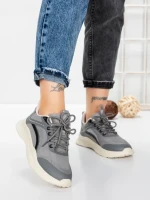 Pantofi Sport Dama din piele naturala 66916-5 GREY | STEPHANO