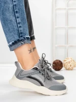 Pantofi Sport Dama din piele naturala 66916-5 GREY | STEPHANO