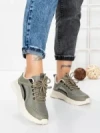Pantofi Sport Dama din piele naturala 66916-5 KHAKI | STEPHANO