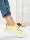Pantofi Casual Dama din piele naturala K243-1 YELLOW | GALLOP