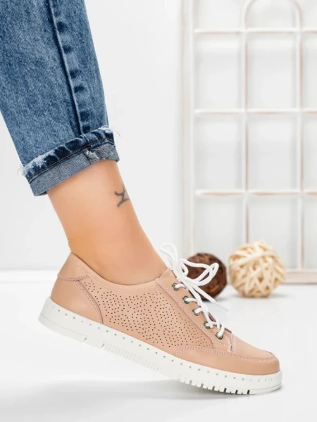 Pantofi Casual Dama din piele naturala K251-1 PINK | GALLOP