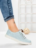 Pantofi Casual Dama din piele naturala K251-1 LIGHT BLUE | GALLOP