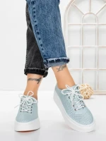 Pantofi Casual Dama din piele naturala K244-1 LIGHT BLUE | GALLOP