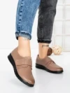 Pantofi Casual Dama din piele naturala 1753Q12 CAMEL | STEPHANO