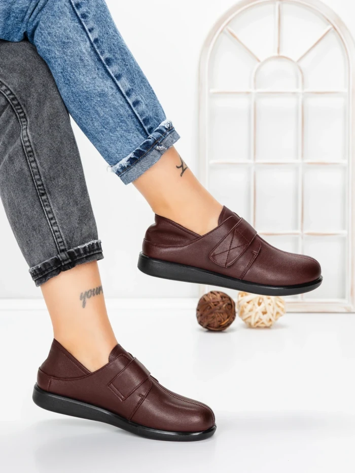 Pantofi Casual Dama din piele naturala 3207Q08 WINE | BERLINER