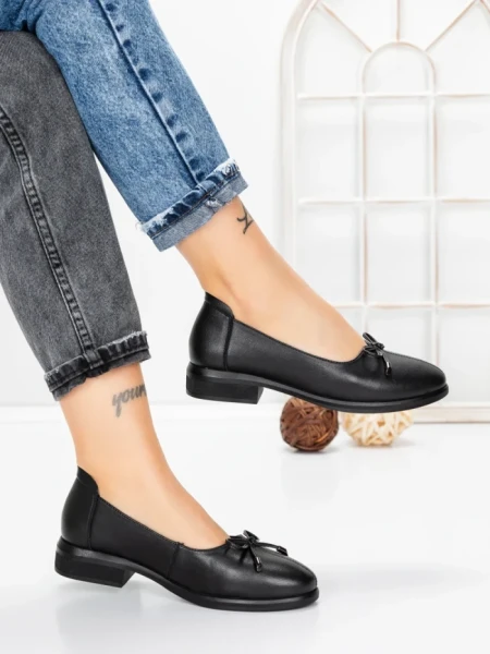 Balerini Dama din piele naturala 3651 BLACK | BERLINER