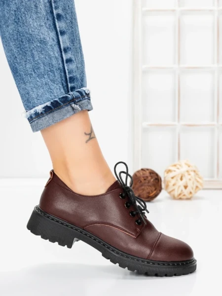 Pantofi Casual Dama din piele naturala 3218Q05 WINE | BERLINER