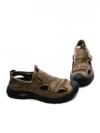 Sandale Barbati din piele naturala 2311 KHAKI | MELS