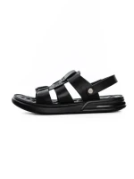 Sandale Barbati din piele naturala 95017 BLACK | MELS
