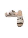 Papuci Dama din piele naturala 71-22 CREAM | FORMAZIONE