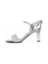 Pantofi cu toc din piele naturala 1299-5 SILVER | FORMAZIONE